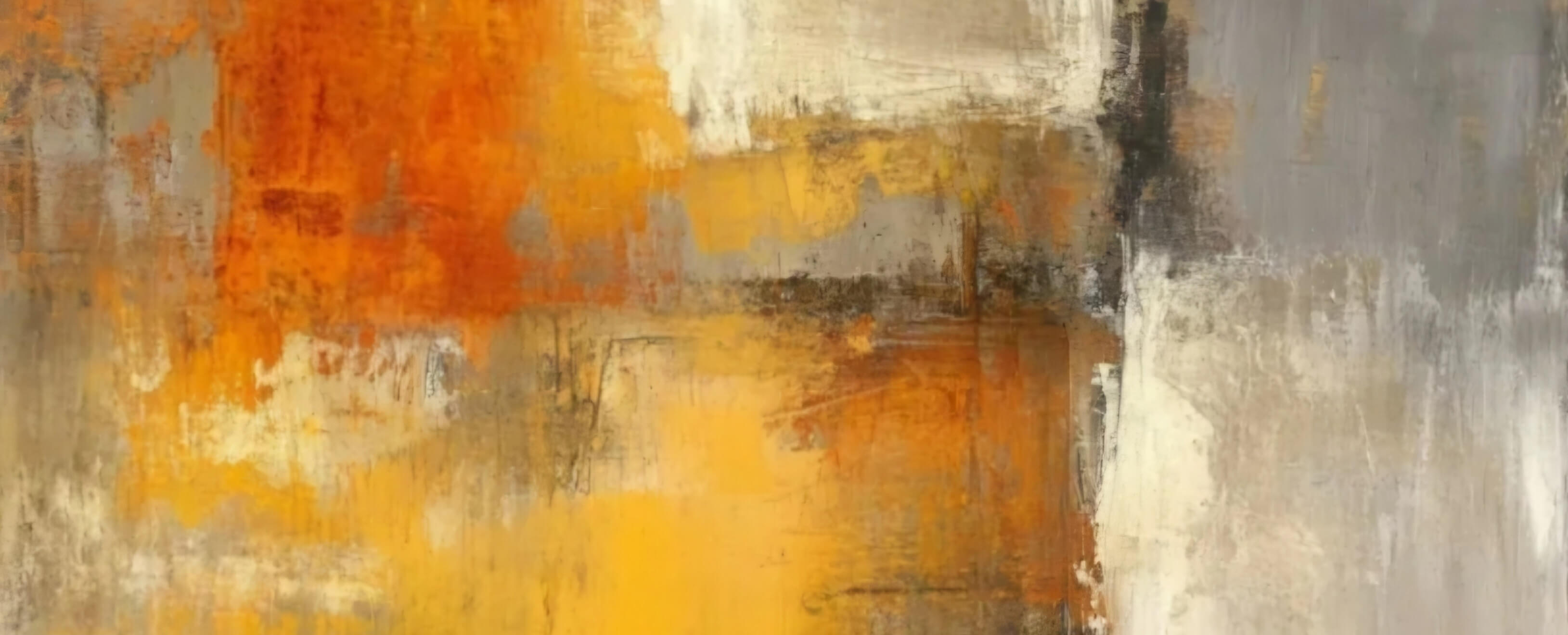 Dettaglio del quadro astratto presente nello studio di Mauro Semenzato