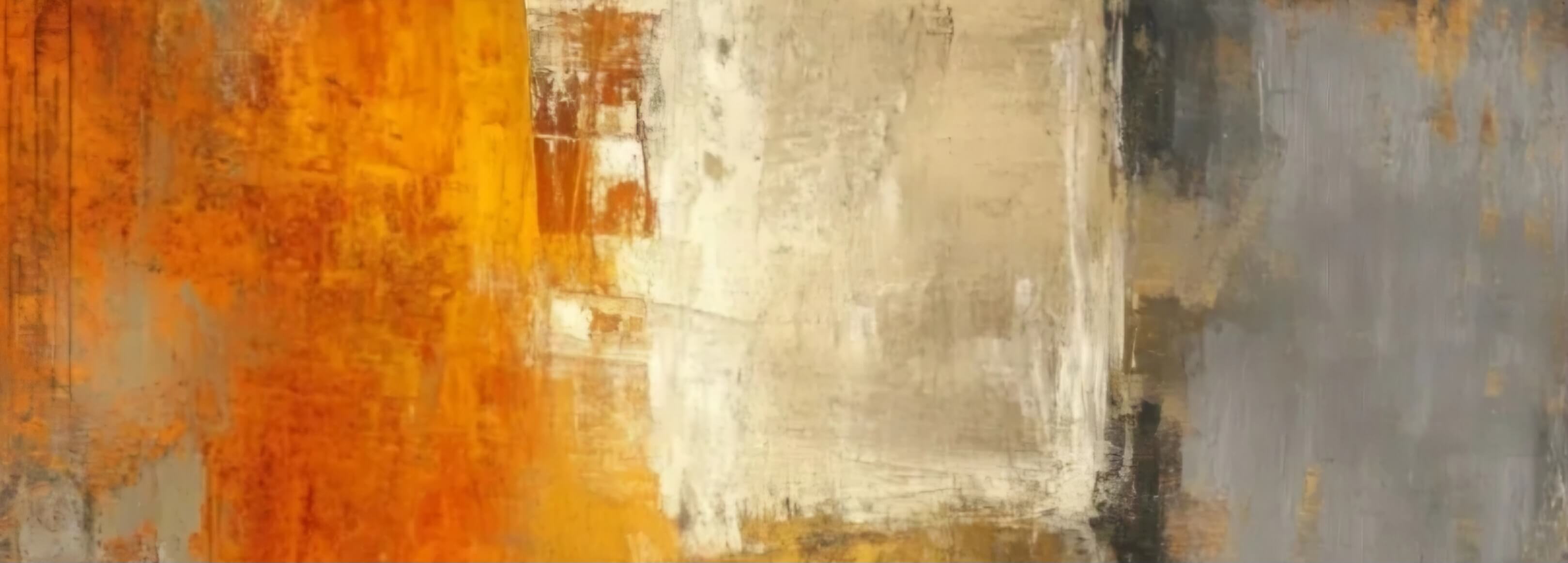 Dettaglio del quadro astratto presente nello studio di Mauro Semenzato